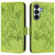 Samsung Galaxy S26 Embossed Rose RFID Anti-theft Leather Phone Case - Green