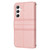 Samsung Galaxy S26 Embossed Stripes Skin Feel Leather Phone Case - Pink