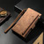 Samsung Galaxy S26 ESEBLE Retro Frosted RFID Flip Leather Phone Case - Brown