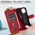 Samsung Galaxy S26 Fashion Calf Texture Zipper Leather Phone Case - Red