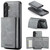 Samsung Galaxy S26 Fierre Shann 2 in 1 Holder RFID Card Slot Wallet MagSafe Phone Case - Grey