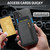 Samsung Galaxy S26 Fierre Shann Oil Wax Vegan Leather Magnetic Card Holder Back Phone Case - Black