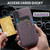 Samsung Galaxy S26 Fierre Shann Oil Wax Vegan Leather Magnetic Card Holder Back Phone Case - Purple