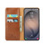 Samsung Galaxy S26 Fierre Shann PU Genuine Leather Texture Phone Case - Brown