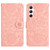 Samsung Galaxy S26 Floral Embossed Pattern Leather Phone Case - Pink