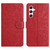 Samsung Galaxy S26 Floral Embossed Pattern Leather Phone Case - Red
