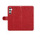 Samsung Galaxy S26 Floral Embossed Pattern Leather Phone Case - Red