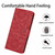 Samsung Galaxy S26 Floral Embossed Pattern Leather Phone Case - Red