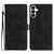 Samsung Galaxy S26 Flower Butterfly Embossing Pattern Leather Phone Case - Black