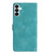 Samsung Galaxy S26 Flower Butterfly Embossing Pattern Leather Phone Case - Sky Blue