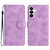Samsung Galaxy S26 Flower Embossing Pattern Leather Phone Case - Purple