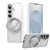 Samsung Galaxy S26 Gear-Style Stress Relief 360 Rotation Holder MagSafe Phone Case - White