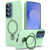 Samsung Galaxy S26 Gen1.5 Pivot Ring Holder TPU Hybrid PC Phone Case - Green