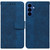Samsung Galaxy S26 Geometric Embossed Leather Phone Case - Blue