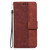 Samsung Galaxy S26 Geometric Embossed Leather Phone Case - Brown