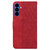 Samsung Galaxy S26 Geometric Embossed Leather Phone Case - Red