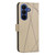 Samsung Galaxy S26 Geometric Pattern RFID Leather Phone Case - Beige