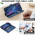 Samsung Galaxy S26 Geometric Pattern RFID Leather Phone Case - Blue