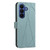 Samsung Galaxy S26 Geometric Pattern RFID Leather Phone Case - Green