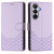 Samsung Galaxy S26 Honeycomb Embossing RFID Leather Phone Case - Light Purple