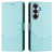 Samsung Galaxy S26 Honeycomb Embossing RFID Leather Phone Case - Mint Green
