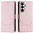 Samsung Galaxy S26 Honeycomb Embossing RFID Leather Phone Case - Pink