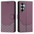 Samsung Galaxy S26 Honeycomb Embossing RFID Leather Phone Case - Violet