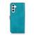 Samsung Galaxy S26 KHAZNEH Dual-color Cowhide Texture Flip Leather Phone Case - Blue