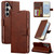 Samsung Galaxy S26 LC.IMEEKE Calf Texture Leather Phone Case - Coffee