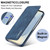 Samsung Galaxy S26 LC.IMEEKE Hon Ancient Series Flip Leather Phone Case - Blue