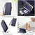 Samsung Galaxy S26 Leather Stitching Multi-card Slot Zipper Phone Case - Blue