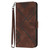 Samsung Galaxy S26 Line Pattern Skin Feel Leather Phone Case - Coffee