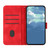 Samsung Galaxy S26 Line Pattern Skin Feel Leather Phone Case - Red