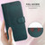 Samsung Galaxy S26 Line Splicing Buckle Retro Leather Phone Case - Dark Green