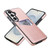Samsung Galaxy S26 Litchi Leather Skin Card Slots Phone Case - Rose Gold