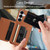 Samsung Galaxy S26 Litchi Pattern Magnetic Card Bag Holder Phone Case - Brown