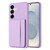 Samsung Galaxy S26 Litchi Pattern Magnetic Card Bag Holder Phone Case - Purple