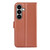 Samsung Galaxy S26 Litchi Texture Horizontal Flip Leather Phone Case with Holder - Brown