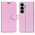 Samsung Galaxy S26 Litchi Texture Horizontal Flip Leather Phone Case with Holder - Pink