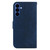 Samsung Galaxy S26 Little Tiger Embossed Leather Phone Case - Dark Blue