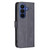 Samsung Galaxy S26 Magnetic Buckle Rhombus Texture Leather Phone Case - Black
