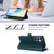 Samsung Galaxy S26 Magnetic Closure 9 Card Slots Zipper Leather Case with Hand Strap - Dark Green