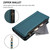 Samsung Galaxy S26 Magnetic Closure 9 Card Slots Zipper Leather Case with Hand Strap - Dark Green