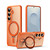 Samsung Galaxy S26 MagSafe Airbag Shockproof Frosted Phone Case with Fold Holder - Orange