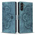 Samsung Galaxy S26 Mandala Embossed Retro Frosted Leather Phone Case - Blue
