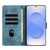 Samsung Galaxy S26 Mandala Embossed Retro Frosted Leather Phone Case - Blue