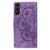 Samsung Galaxy S26 Mandala Embossed Retro Frosted Leather Phone Case - Purple