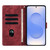 Samsung Galaxy S26 Mandala Embossed Retro Frosted Leather Phone Case - Red