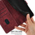 Samsung Galaxy S26 Mandala Embossed Retro Frosted Leather Phone Case - Red