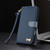 Samsung Galaxy S26 Metal Bow Leather Phone Case with Hand Strap - Dark Blue